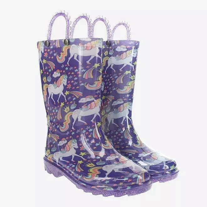 Member's Mark Girls Light Up Rain Boot Size 11-12 Unicorn