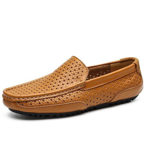 Men Casual Shoes Soft Leather Flat Breathable Slip On Loafers Moccasins