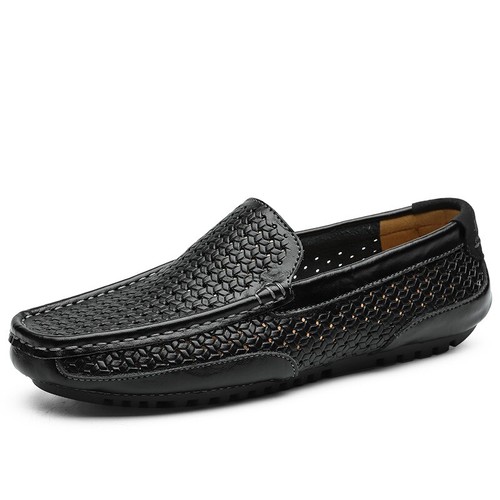 Men Casual Shoes Soft Leather Flat Breathable Slip On Loafers Moccasins