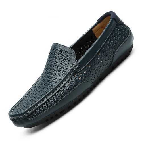 Men Casual Shoes Soft Leather Flat Breathable Slip on Loafers Moccasins