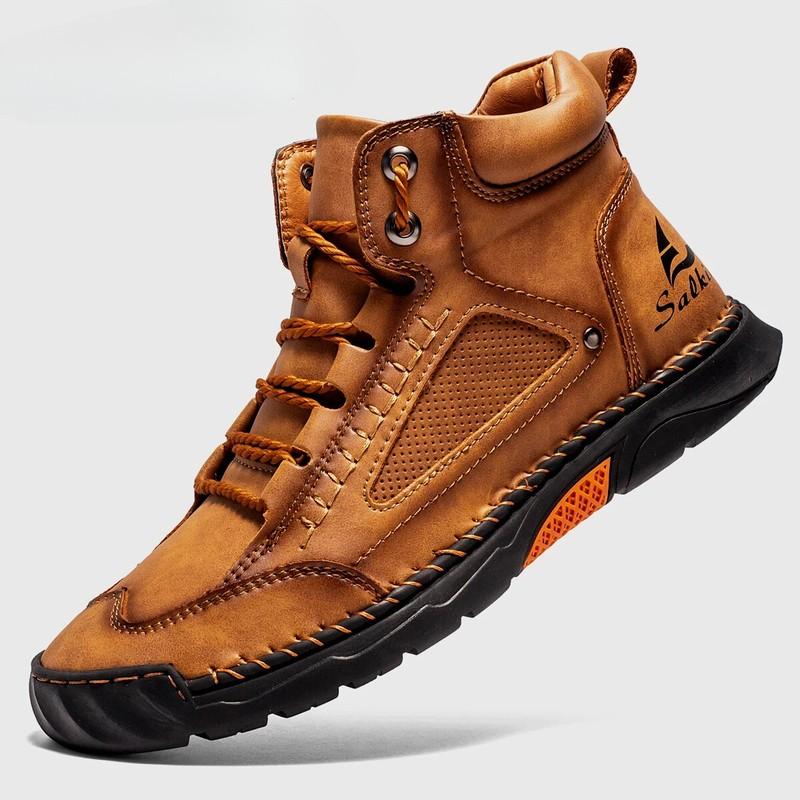 Men Classical Ankle Boots Soft Genuine Leather Sneakers Handmade Casual Shoes
