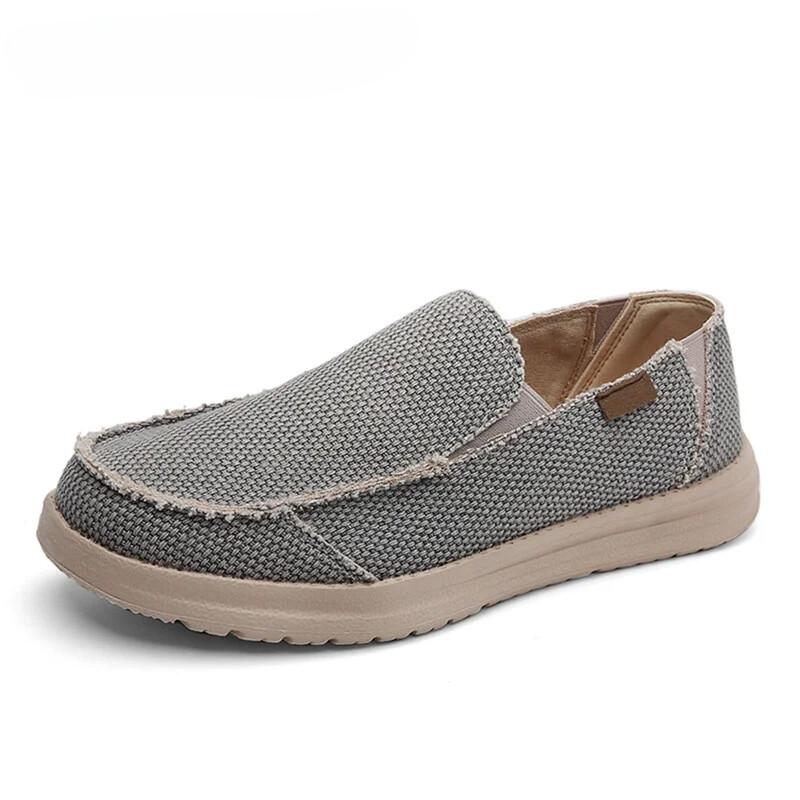 Men's Breathable Casual Shoes Non-Slip Canvas Sneakers Comfortable Driving Shoes