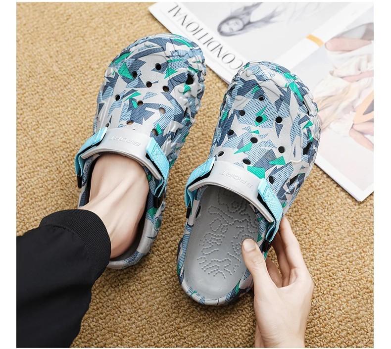 Men’s Camouflage Clogs Sandals Slip On Garden Shoes Outdoor Casual EVA Slippers