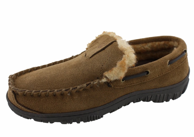 MEN'S CLARKS WARREN MOCCASIN WINTER SLIPPERS