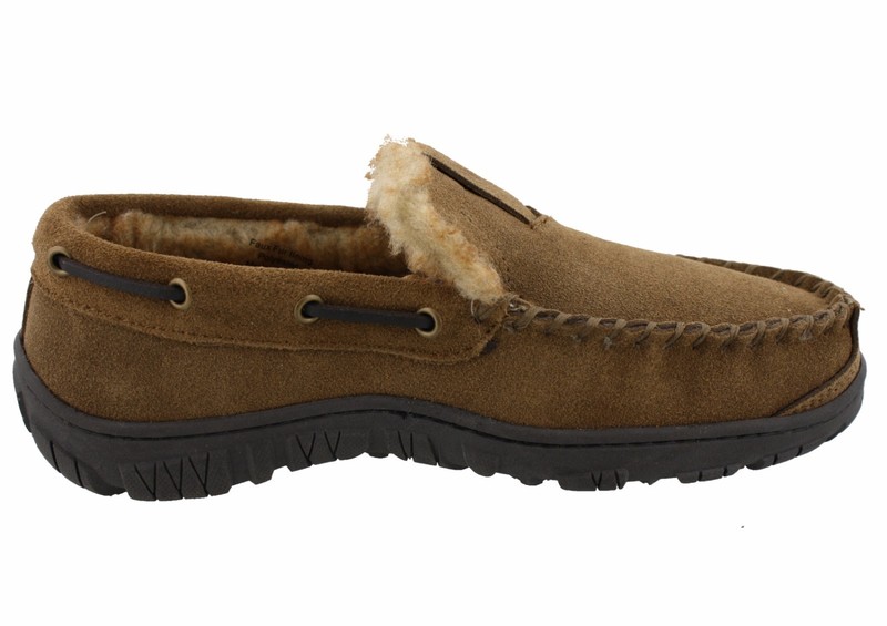 MEN'S CLARKS WARREN MOCCASIN WINTER SLIPPERS