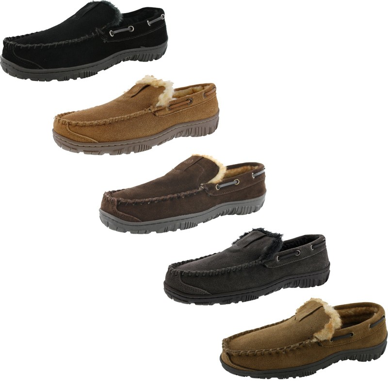 MEN'S CLARKS WARREN MOCCASIN WINTER SLIPPERS