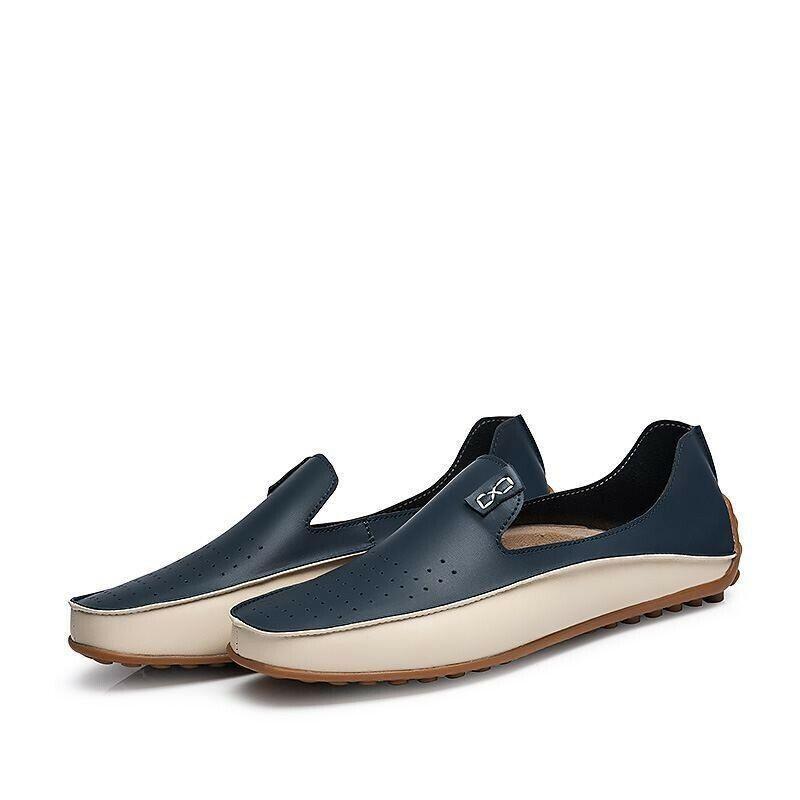 Men's Driving Shoes Loafers Pull On Round Toe Moccasins Oversize Gommino Formal