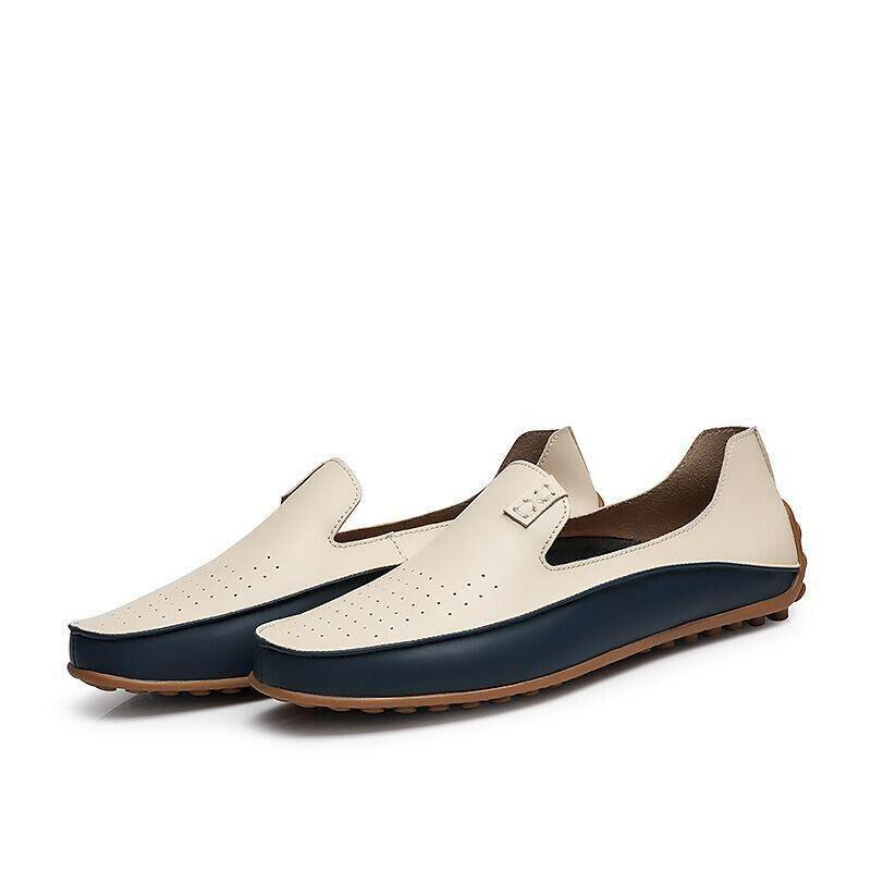 Men's Driving Shoes Loafers Pull On Round Toe Moccasins Oversize Gommino Formal