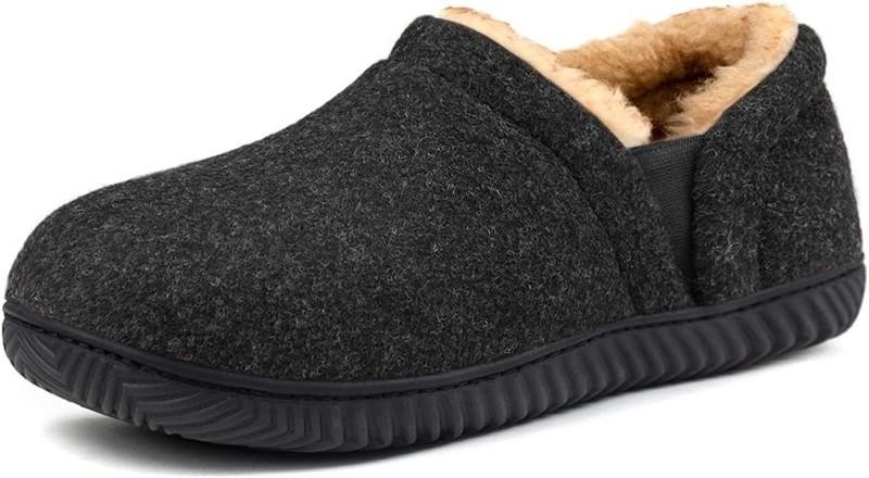 Men's Elastic Bandage Slippers Winter Bootie Memory Foam Slip on House Shoes