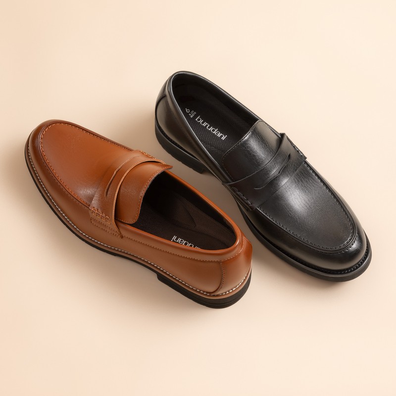 Men's Lightweight Dress Slip-on Penny Loafers Business Formal Shoes
