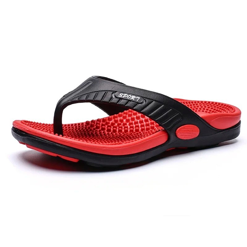 Men's MASSAGE Flip Flops EVA Outdoor Sandals Summer Breathable Beach Slides