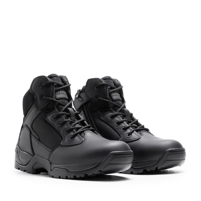 Men's Military Tactical Work Boots Side Zipper Motorcycle Combat Boots