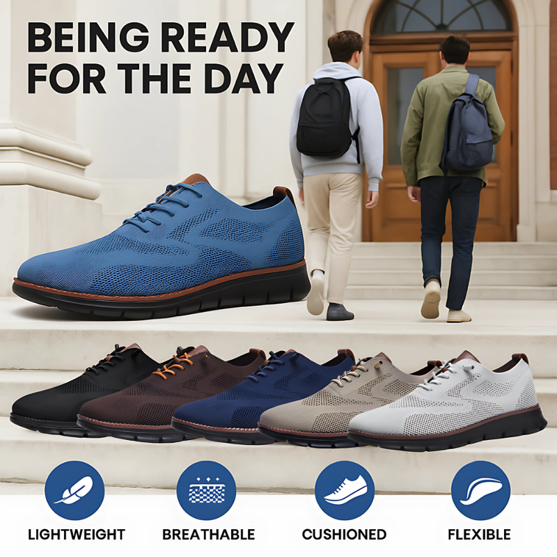 Men's Oxford Dress Shoes Lightweight Breathable Casual Walking Comfort Sneakers