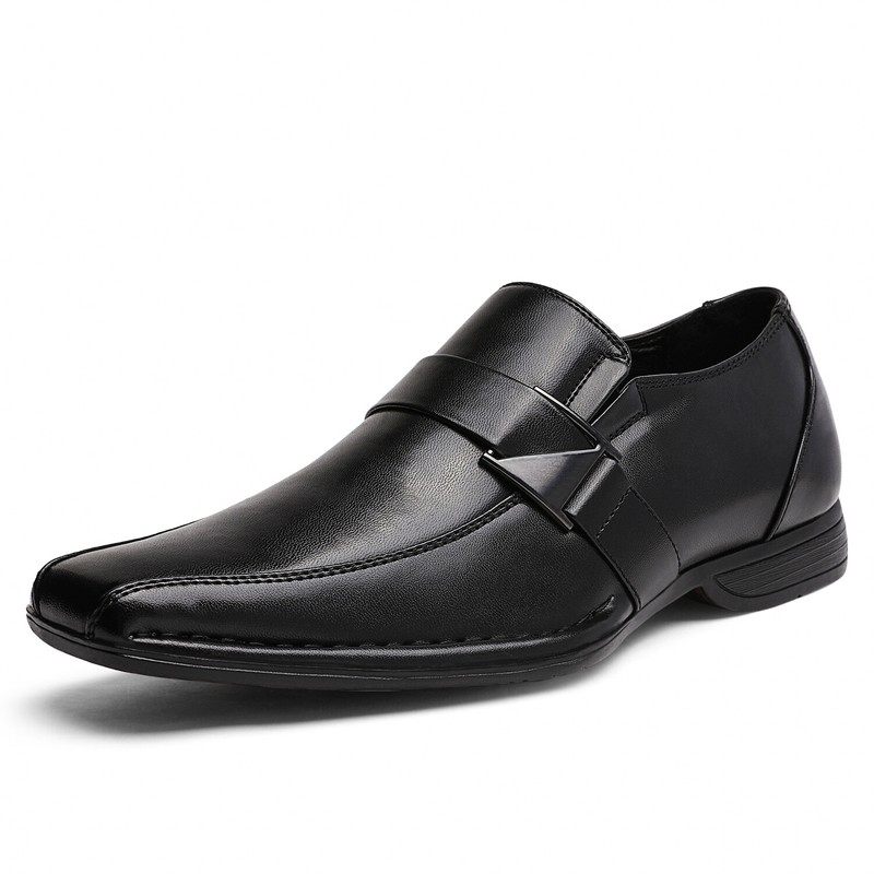 Men's Oxford Shoes Square Toe Loafers Formal Slip On Dress Shoes