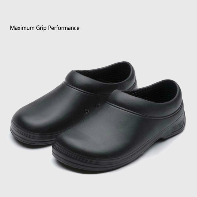 Men's Restaurant Oil Resistant Kitchen Work Shoes Slip-On Skid Non-Slip