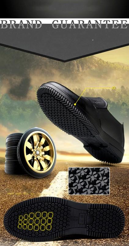 Men's Restaurant Oil Resistant Kitchen Work Shoes Loafer Slip-On Skid Non-Slip