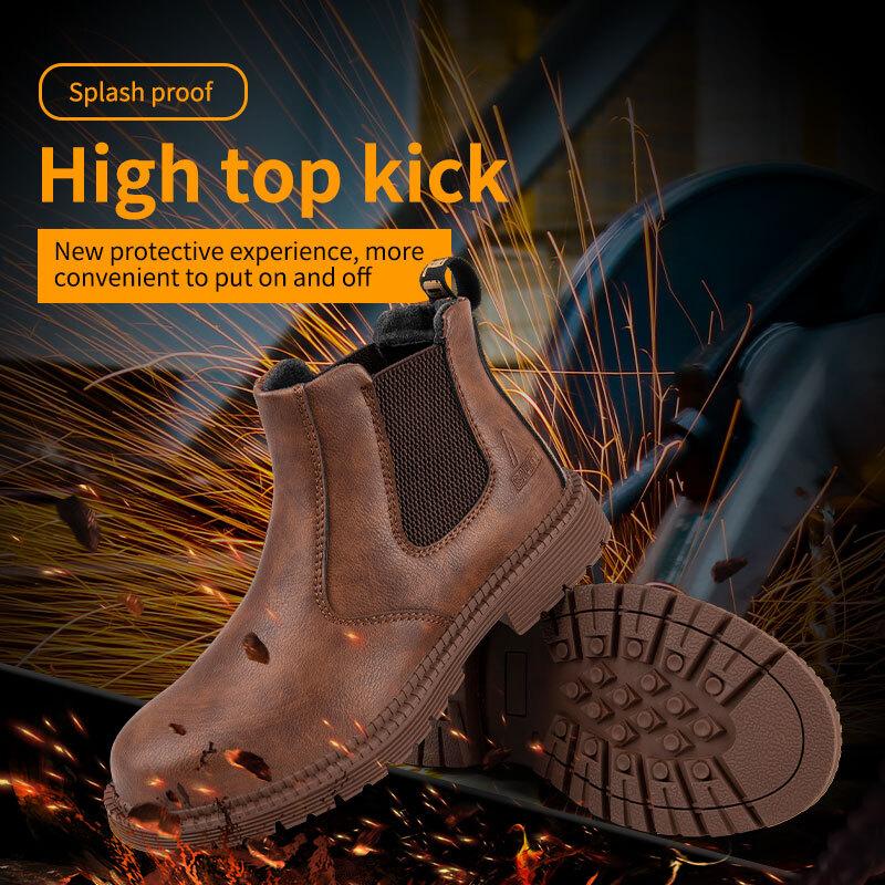 Men's Safety Construction Waterproof Steel Toe Work Boots Working Safety Boots