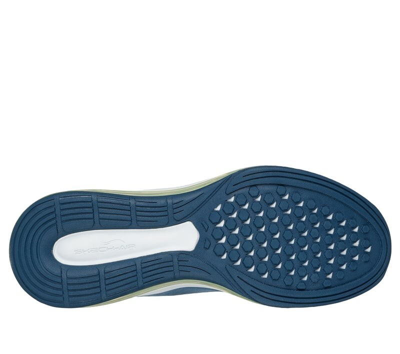 Men's Shoes Skechers Blue Lime Slip Ins Cushioned Memory Foam Air Cooled 232860