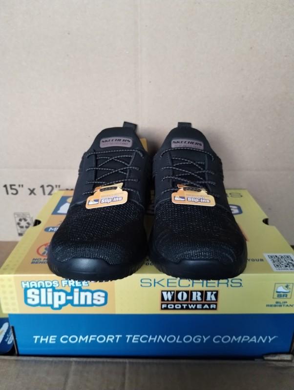 Men's Skechers Slip-Ins Memory Foam Work Wear Shoes Size 8 Black Free Shipping
