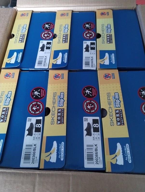 Men's Skechers Slip-Ins Memory Foam Work Wear Shoes Size 8 Black Free Shipping