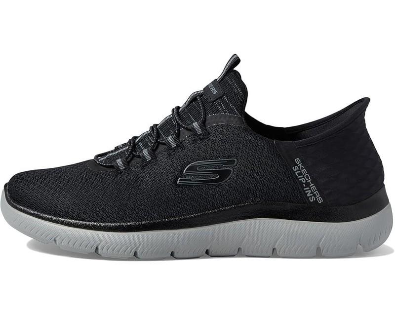 Men's Skechers Summits High Range Hands Free Slip-Ins Black/Charcoal Medium Size