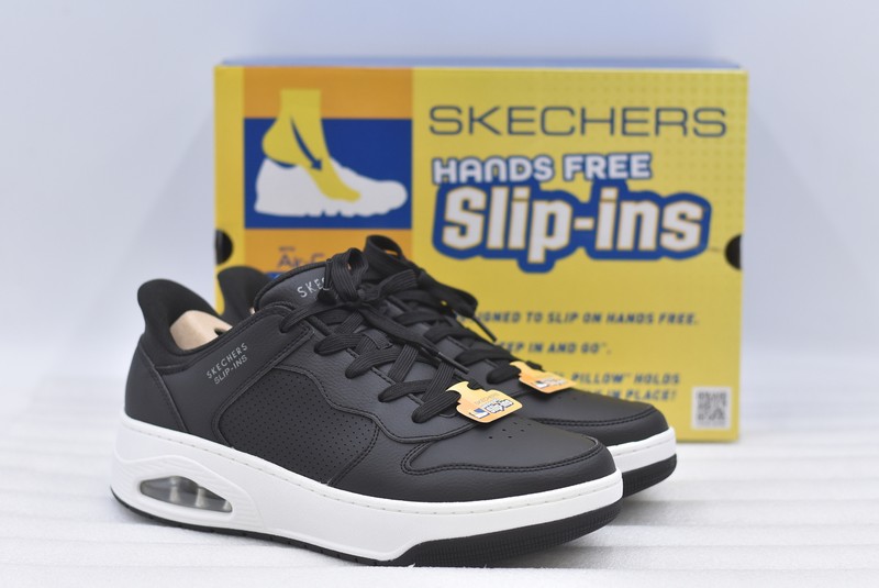 Men's Skechers Uno Court Acacia Slip-In Slip-In Sneaker Black Size 10