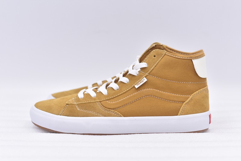Men's Vans The Lizzie Suede High Top Sneakers In Gold & White Size 9.5