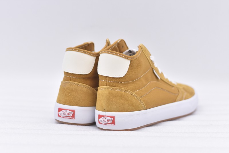 Men's Vans The Lizzie Suede High Top Sneakers In Gold & White Size 9.5