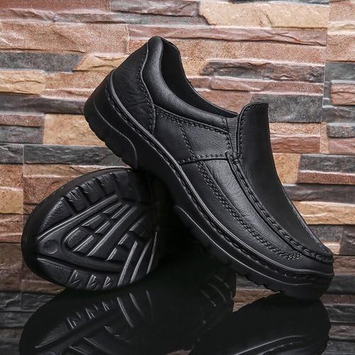 Men's Work Shoes Restaurant Kitchen Water Oil Resistant Non-Slip Black Slip-On