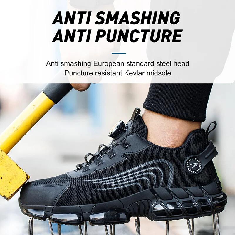 Men's Work Sneakers Steel Toe Protective Boots Anti-puncture Work Safety Shoes