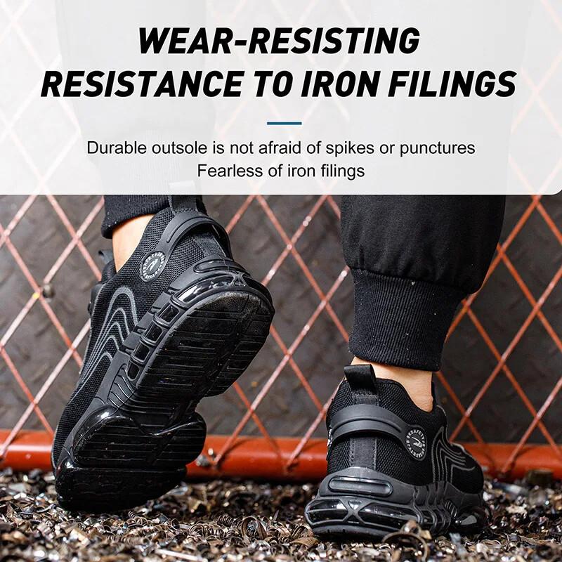 Men's Work Sneakers Steel Toe Protective Boots Anti-puncture Work Safety Shoes