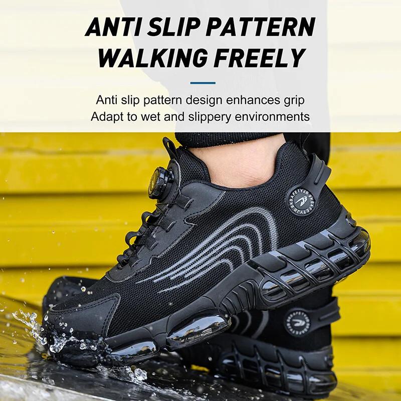 Men's Work Sneakers Steel Toe Protective Boots Anti-puncture Work Safety Shoes