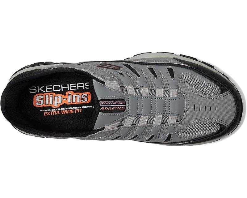 Men Skechers Afterburn M. Fit Ridgeburn Hands Free Slip-Ins Comfortable Gray