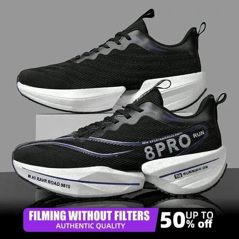 Men Sneakers Carbon Plate Cushioned Tennis Shoe Outdoor Breathable Running Shoes