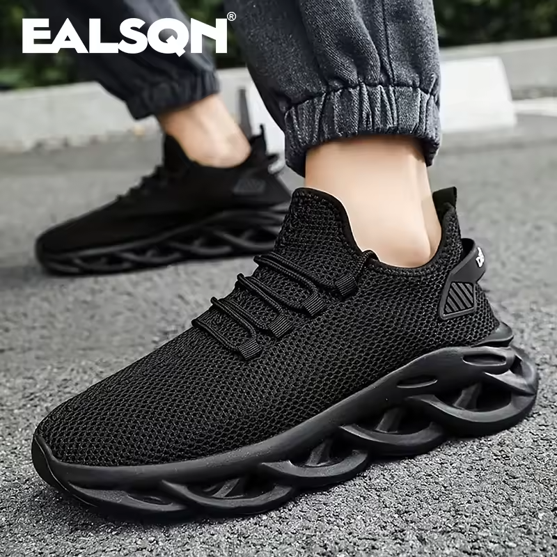 Men Sports Running Black Jogging Shoes Casual Sneakers Brown Outdoor Breathable