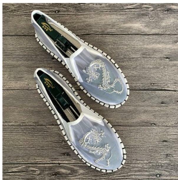 Men Transparent Mesh Breathable Pull On Flats Sandals Casual Loafers Shoes New H