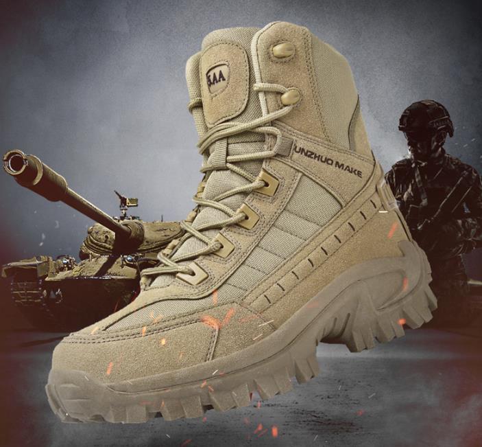 Men Winter Waterproof Army Boots Desert Military Tactical Boots Safty Work Shoes