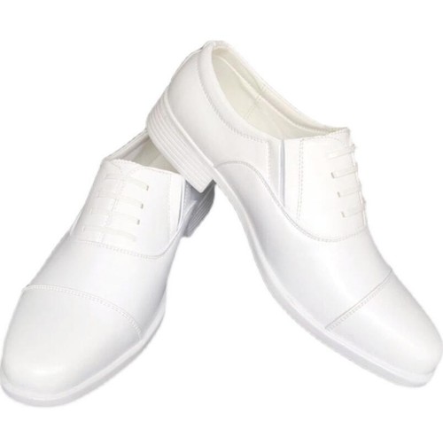 Mens Cap Toe Wedding Groom Oxford Dress Formal Shoes White Shoes