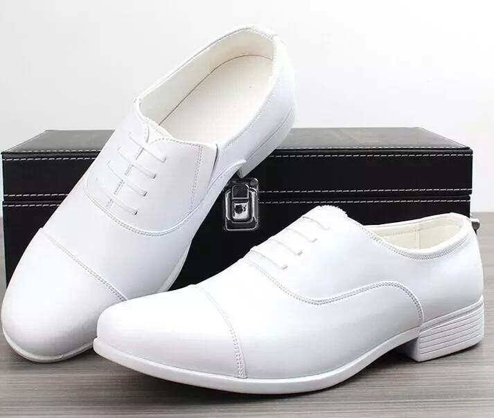 Mens Cap Toe Wedding Groom Oxford Dress Formal Shoes White Shoes Casual Business