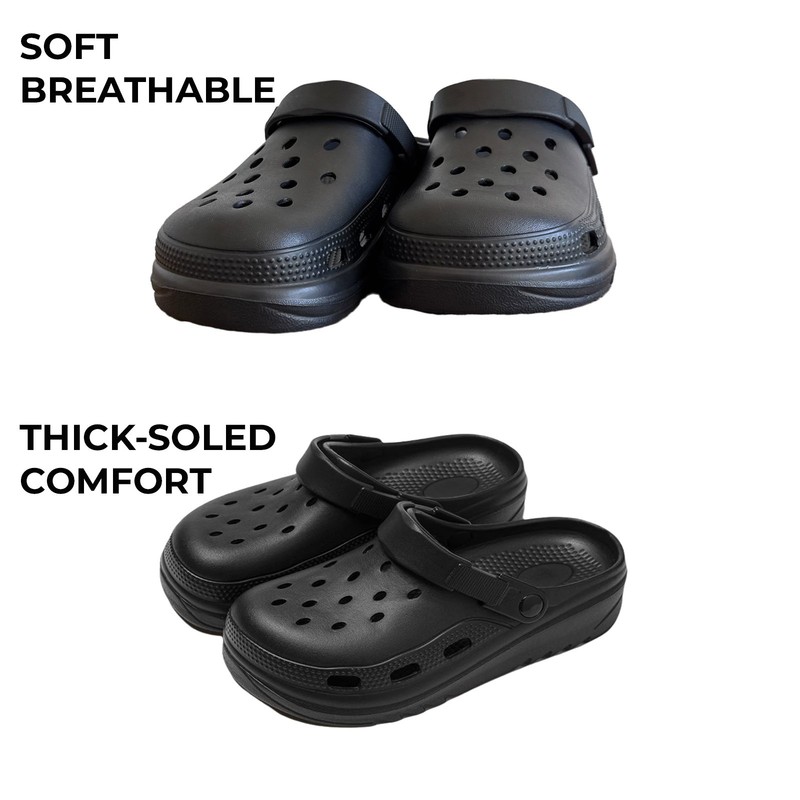 Mens Clogs Unisex Slip On Women Garden Clog For Men Sandals Slippers Thick Sole