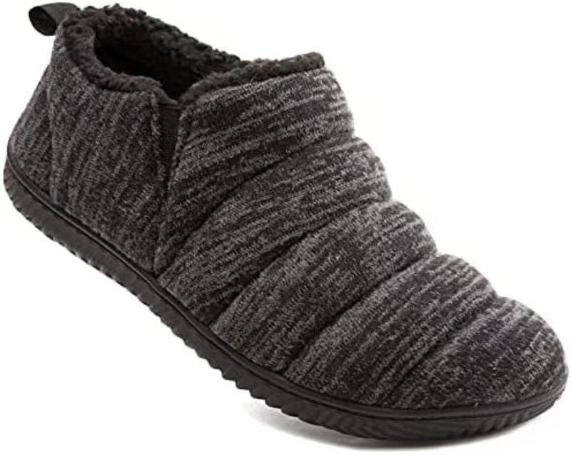 Mens Cozy Memory Foam Slippers Fuzzy Fleece Lined Indoor and Outdoor House Shoes