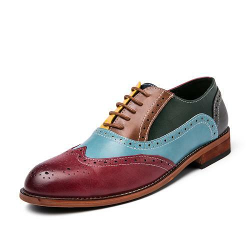 Mens Dress Formal Business Shoes Brogue Carved Wing Tip Work Office Party Chic L