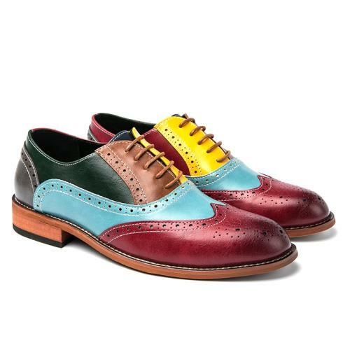 Mens Dress Formal Business Shoes Brogue Carved Wing Tip Work Office Party Chic L