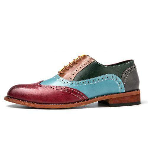 Mens Dress Formal Business Shoes Brogue Carved Wing Tip Work Office Party Chic L