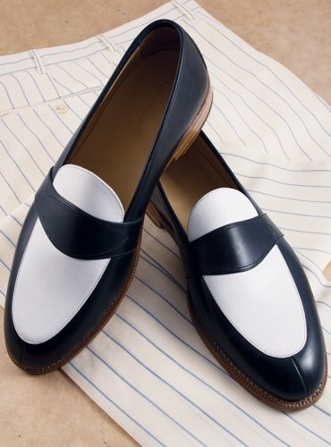 Mens fashion two tone formal shoes Men dress shoes Spectator shoes moccasins
