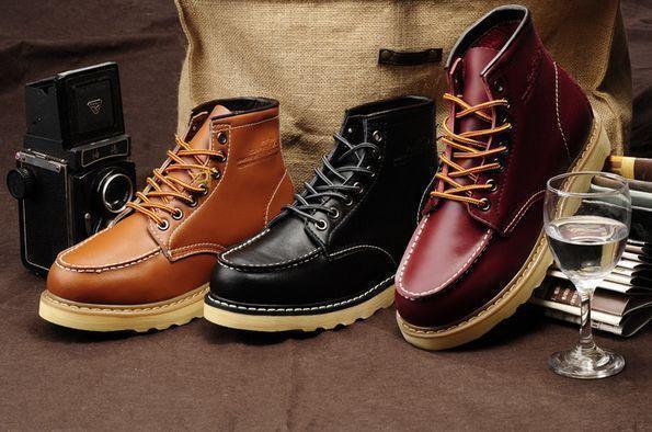 Mens Lace Up High Top Round Toe Work Military Ankle Boots Outdoor Casual Shoes