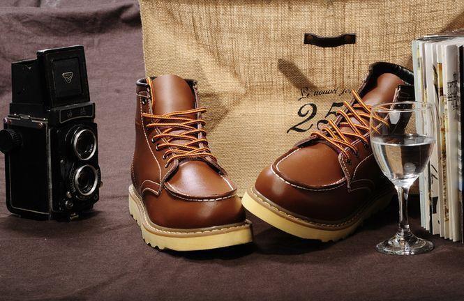 Mens Lace Up High Top Round Toe Work Military Ankle Boots Outdoor Casual Shoes