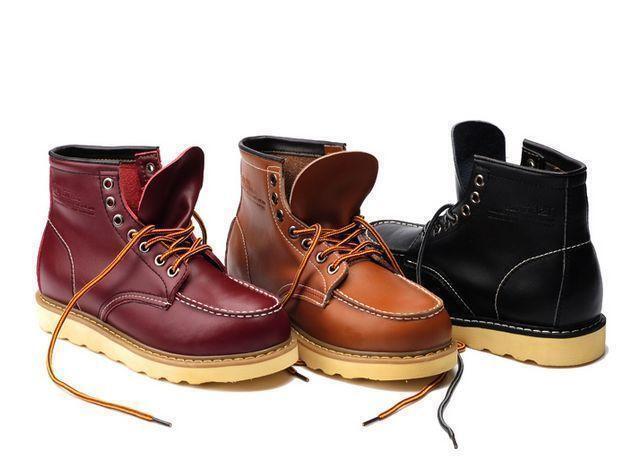 Mens lace up high top Round Toe Work Military Ankle Boots Outdoor Casual Shoes