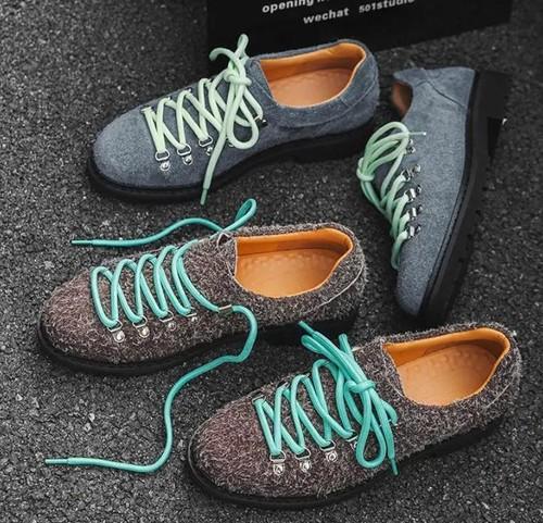 Mens Round Toe Suede Outdoor Casual Non-slip Lace Up Platform Shoes Oversize Sz