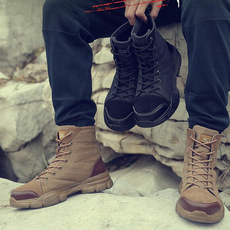 MENS SAFETY SHOES SPORTS SNEAKERS STEEL TOE WORK BOOTS LIGHTWEIGHT COMFORT CAPS